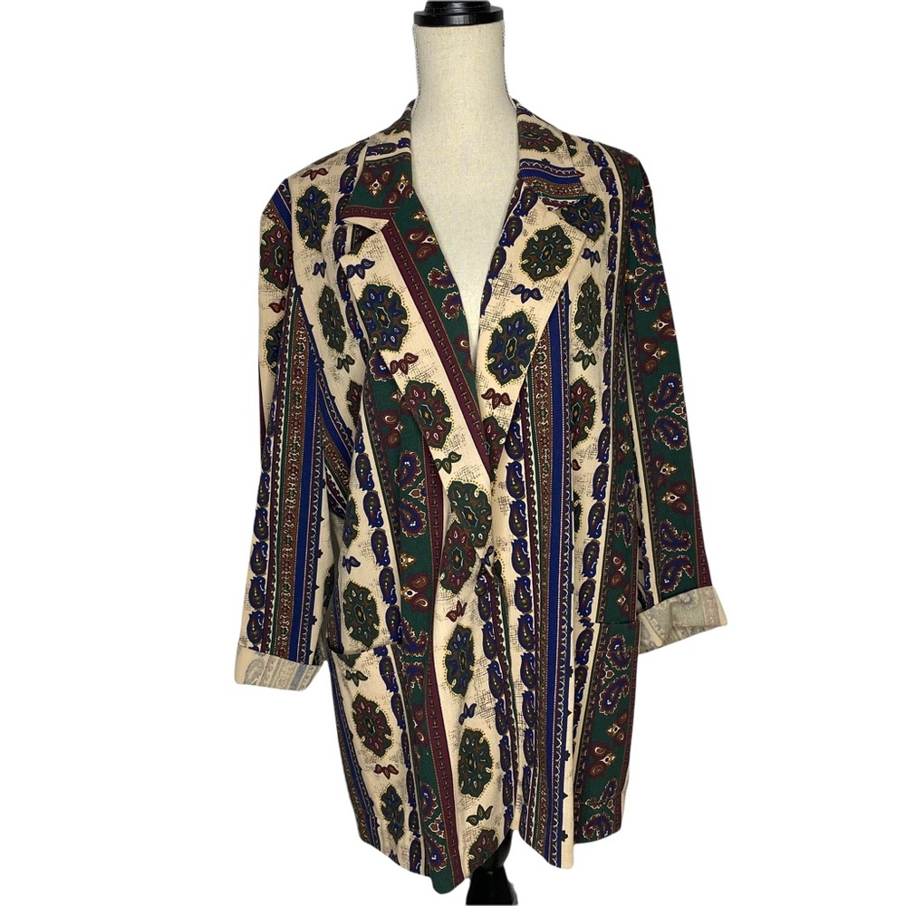 3/$20 Vintage Paisley Blazer - Multicolor